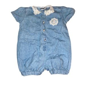 SF Blues Vintage Jean Baby Girl Romper 24 Month